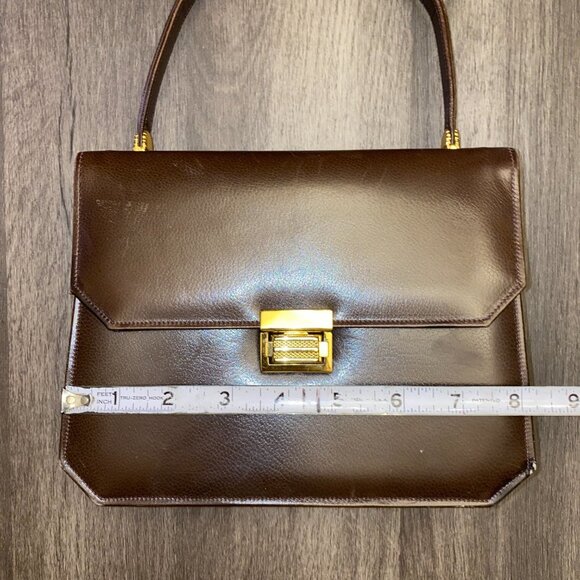 Brown Leather Serval Flip Front Bag - Picture 16 of 16